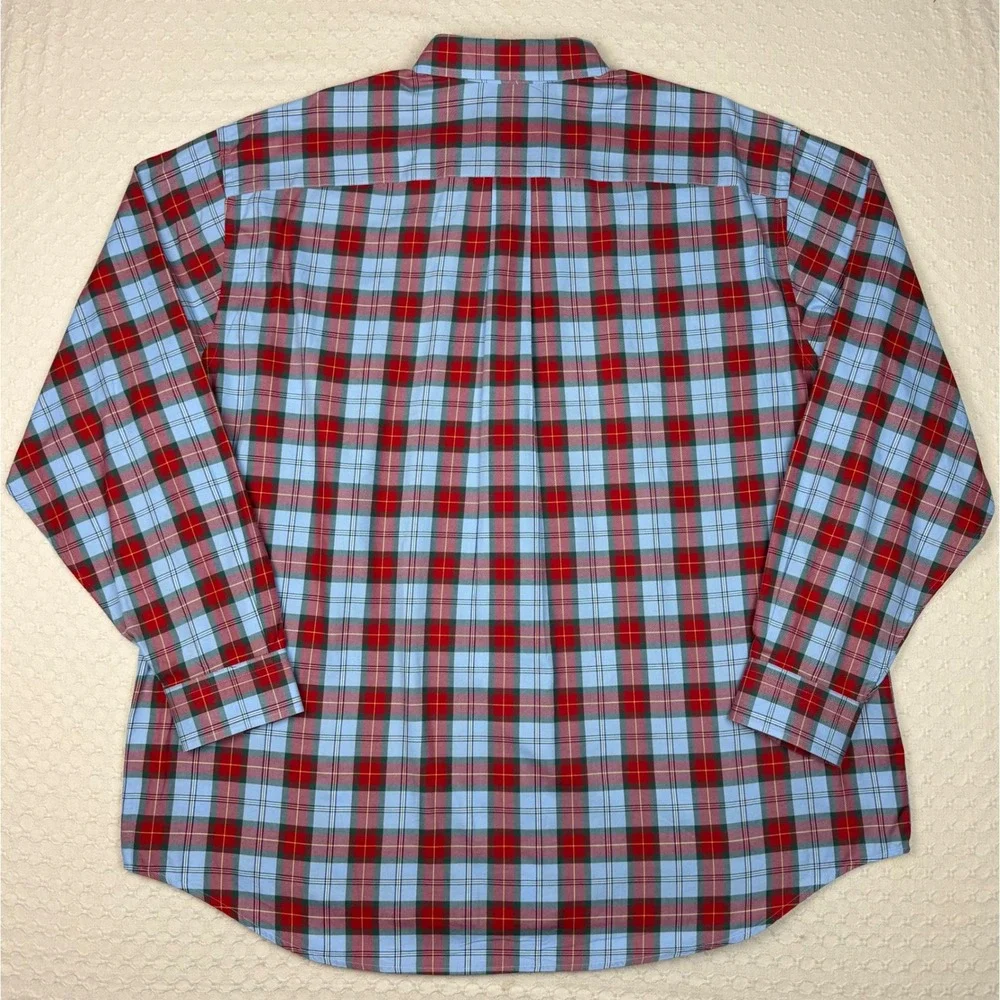 Vineyard Vines Shep & Ian Classic Fit Tucker Shirt Mens XXL Red Blue Plaid Whale - Picture 3 of 9